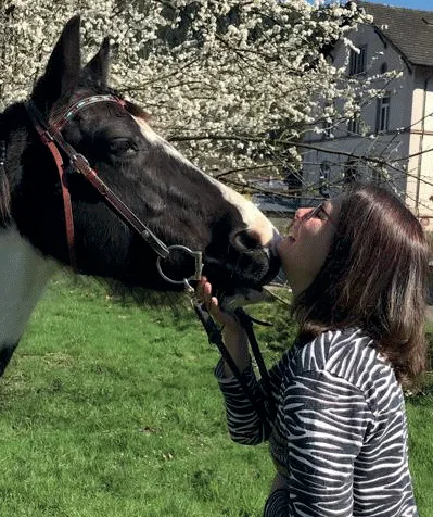 Claudia Moser mit ihrem Pferd
